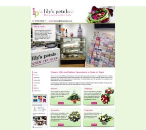 web design stoke on trent florist brochure website