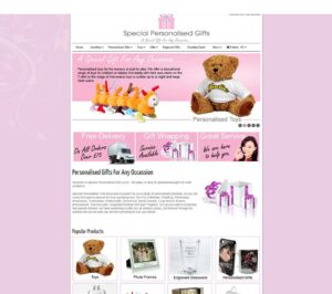 web design stoke on trent Personalised Gifts ecommerce website