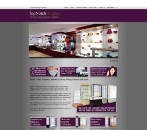 web design stoke on trent display cabinets ecommerce website